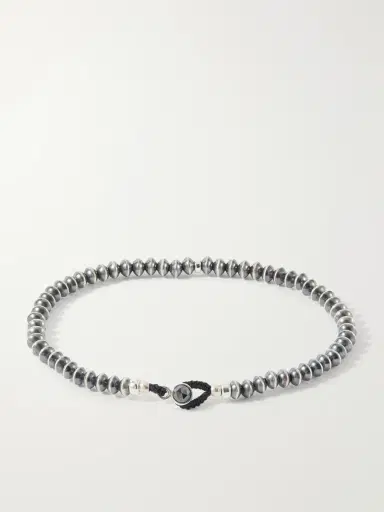 Mikia Sterling Silver, Black Diamond and Desert Pearl Beaded Bracelet - Men | Thumbnail 3 Mikia Sterling Silver, Black Diamond and Desert Pearl Beaded Bracelet - Men | Thumbnail 3