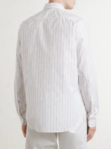 Canali Striped Cotton-Poplin Shirt - Men | Thumbnail 4 Canali Striped Cotton-Poplin Shirt - Men | Thumbnail 4