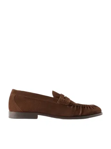 Vinny's Louee Gathered Suede Loafers - Men | Thumbnail 1 Vinny's Louee Gathered Suede Loafers - Men | Thumbnail 1