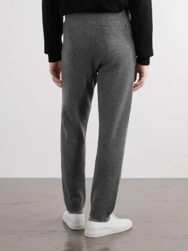 ELEVENTY Tapered Ribbed Cashmere Drawstring Sweatpants - Men | Thumbnail 4 ELEVENTY Tapered Ribbed Cashmere Drawstring Sweatpants - Men | Thumbnail 4