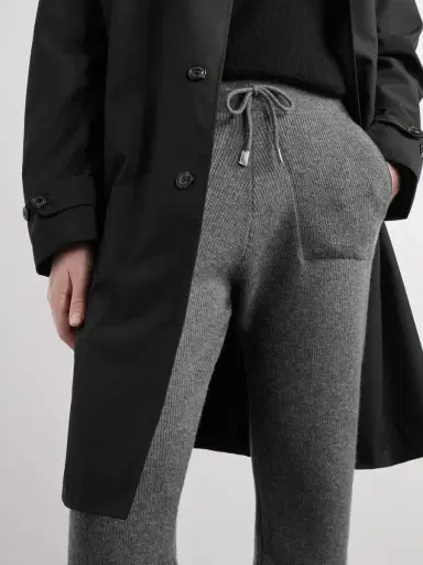 ELEVENTY Tapered Ribbed Cashmere Drawstring Sweatpants - Men | Thumbnail 5 ELEVENTY Tapered Ribbed Cashmere Drawstring Sweatpants - Men | Thumbnail 5