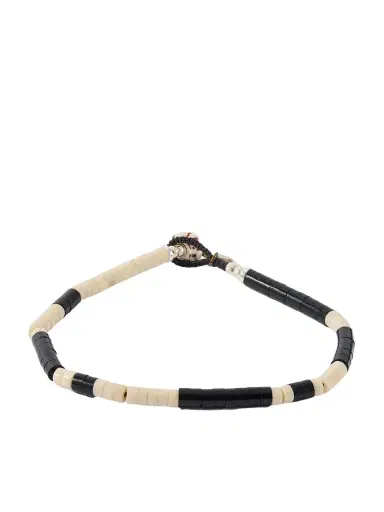 Mikia Heishi, Sterling Silver and Fossil Jasper Beaded Bracelet - Men | Thumbnail 1 Mikia Heishi, Sterling Silver and Fossil Jasper Beaded Bracelet - Men | Thumbnail 1
