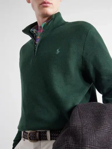 Polo Ralph Lauren Logo-Embroidered Cotton-Piqué Half-Zip Sweater - Men | Thumbnail 4 Polo Ralph Lauren Logo-Embroidered Cotton-Piqué Half-Zip Sweater - Men | Thumbnail 4