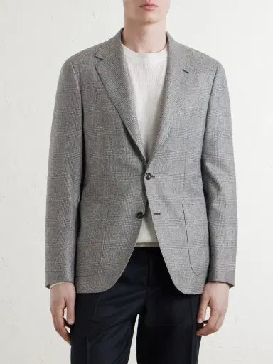 Canali Prince of Wales Wool Blazer - Men | Thumbnail 3 Canali Prince of Wales Wool Blazer - Men | Thumbnail 3