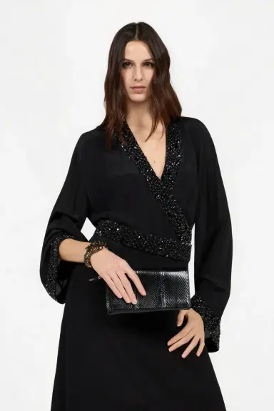 Roberto Cavalli Roar Pochette bag Black Leather | Thumbnail 2 Roberto Cavalli Roar Pochette bag Black Leather | Thumbnail 2