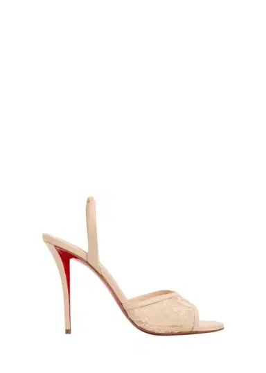 Christian Louboutin 100mm Miss Z Lace Slingback Sandals | Thumbnail 1 Christian Louboutin 100mm Miss Z Lace Slingback Sandals | Thumbnail 1