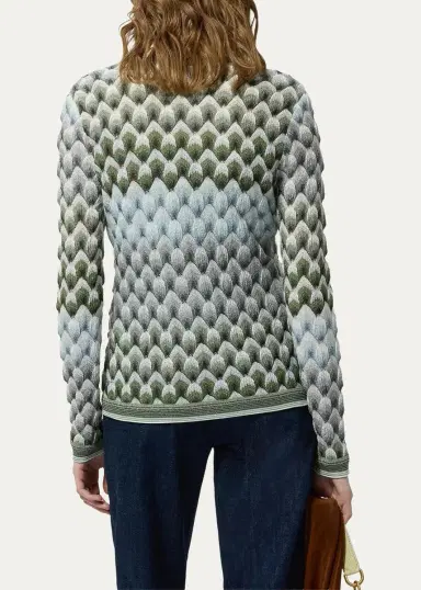 Missoni Metallic Lace Knit Slim V-Neck Cardigan | Thumbnail 3 Missoni Metallic Lace Knit Slim V-Neck Cardigan | Thumbnail 3