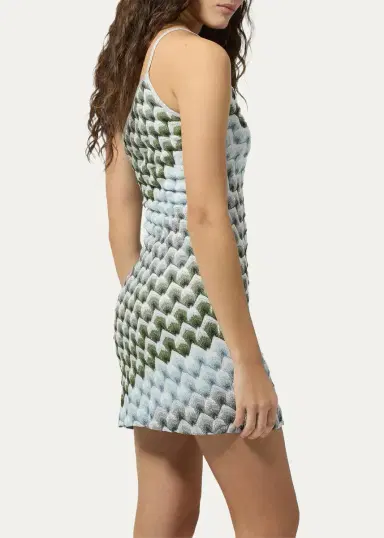 Missoni One-Shoulder Metallic Lace Knit Mini Dress | Thumbnail 3 Missoni One-Shoulder Metallic Lace Knit Mini Dress | Thumbnail 3