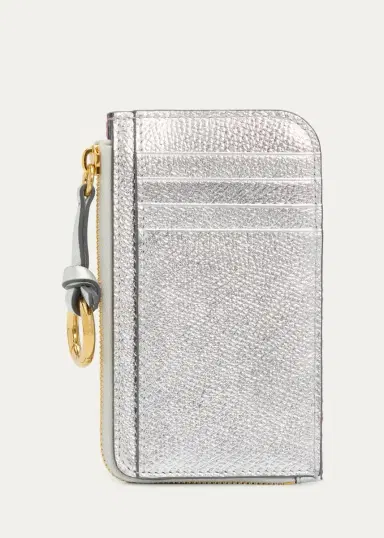 Valentino Garavani VLogo Metallic Floral Coin Purse | Thumbnail 2 Valentino Garavani VLogo Metallic Floral Coin Purse | Thumbnail 2