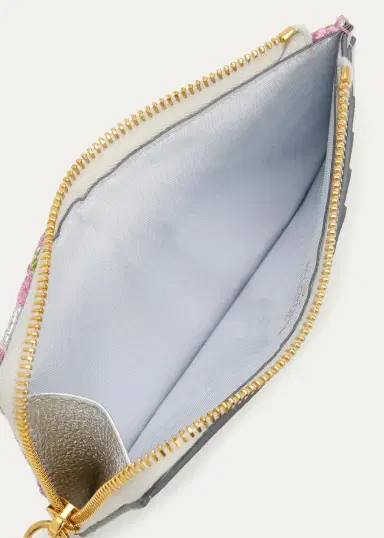 Valentino Garavani VLogo Metallic Floral Coin Purse | Thumbnail 3 Valentino Garavani VLogo Metallic Floral Coin Purse | Thumbnail 3