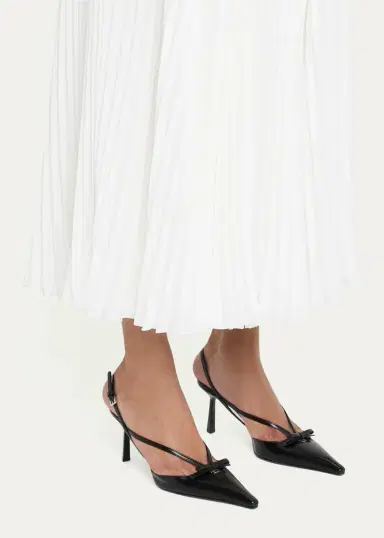 Prada 75mm Strappy Leather Slingback Pumps | Thumbnail 2 Prada 75mm Strappy Leather Slingback Pumps | Thumbnail 2