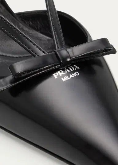 Prada 75mm Strappy Leather Slingback Pumps | Thumbnail 5 Prada 75mm Strappy Leather Slingback Pumps | Thumbnail 5