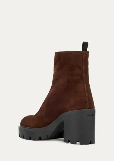 Prada 85mm Stride Flow Suede Ankle Boots | Thumbnail 4 Prada 85mm Stride Flow Suede Ankle Boots | Thumbnail 4