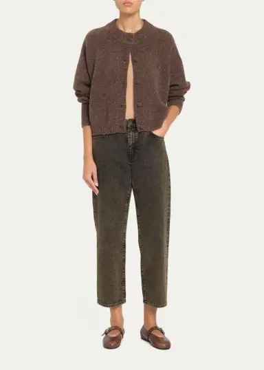 Frame Flecked Wool-Cashmere Cardigan | Thumbnail 2 Frame Flecked Wool-Cashmere Cardigan | Thumbnail 2