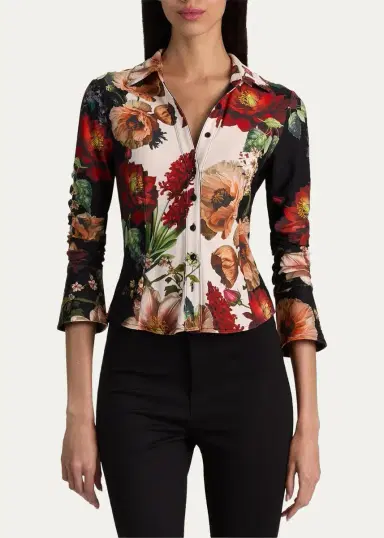 Alice + Olivia Freya Printed Top | Thumbnail 4 Alice + Olivia Freya Printed Top | Thumbnail 4