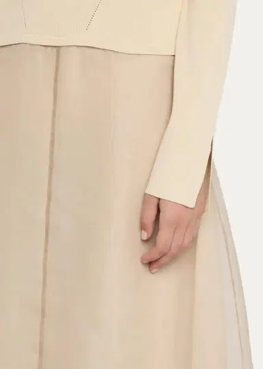 Simkhai Maril Mixed Media Bubble Midi Dress | Thumbnail 5 Simkhai Maril Mixed Media Bubble Midi Dress | Thumbnail 5
