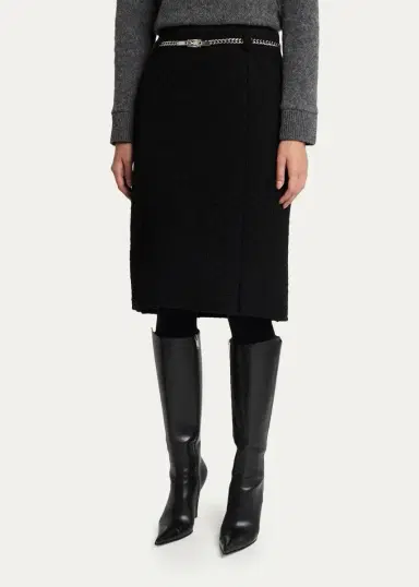 Marc Jacobs Runway Tweed Virgin Wool-Blend Knee-Length Skirt | Thumbnail 4 Marc Jacobs Runway Tweed Virgin Wool-Blend Knee-Length Skirt | Thumbnail 4
