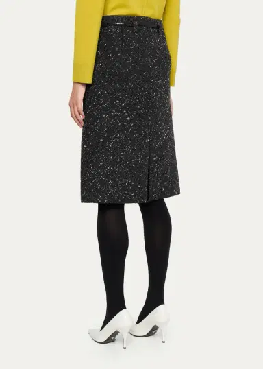 Marc Jacobs Runway Virgin Wool-Blend Belted Midi Skirt | Thumbnail 3 Marc Jacobs Runway Virgin Wool-Blend Belted Midi Skirt | Thumbnail 3