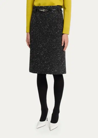 Marc Jacobs Runway Virgin Wool-Blend Belted Midi Skirt | Thumbnail 4 Marc Jacobs Runway Virgin Wool-Blend Belted Midi Skirt | Thumbnail 4