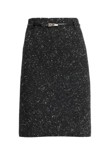 Marc Jacobs Runway Virgin Wool-Blend Belted Midi Skirt | Thumbnail 1 Marc Jacobs Runway Virgin Wool-Blend Belted Midi Skirt | Thumbnail 1