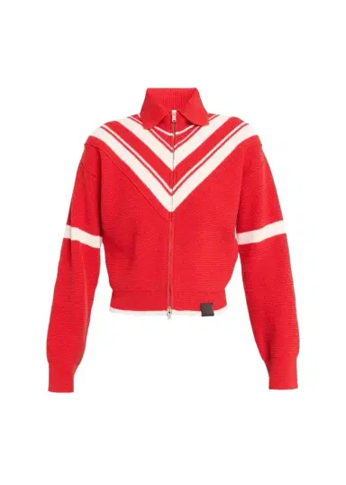 Stella McCartney Sporty 80s Striped Wool Zip Jacket | Thumbnail 1 Stella McCartney Sporty 80s Striped Wool Zip Jacket | Thumbnail 1