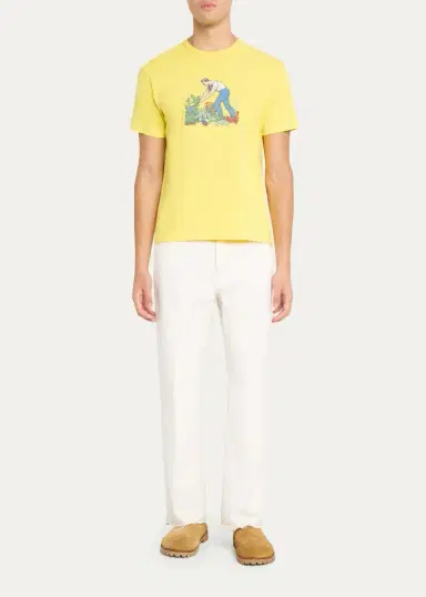 JW Anderson Men's Gardener Graphic Cotton T-Shirt | Thumbnail 2 JW Anderson Men's Gardener Graphic Cotton T-Shirt | Thumbnail 2