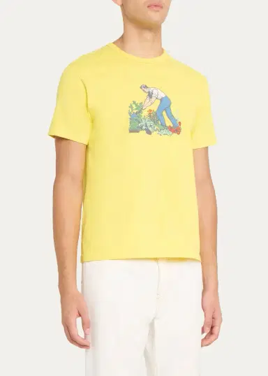 JW Anderson Men's Gardener Graphic Cotton T-Shirt | Thumbnail 4 JW Anderson Men's Gardener Graphic Cotton T-Shirt | Thumbnail 4