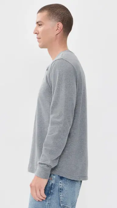 Marine Layer Luxe 250 Henley Tee | Thumbnail 4 Marine Layer Luxe 250 Henley Tee | Thumbnail 4