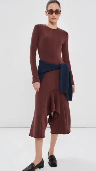 Tibi Feather Weight Neoprene Drape Dress | Thumbnail 5 Tibi Feather Weight Neoprene Drape Dress | Thumbnail 5