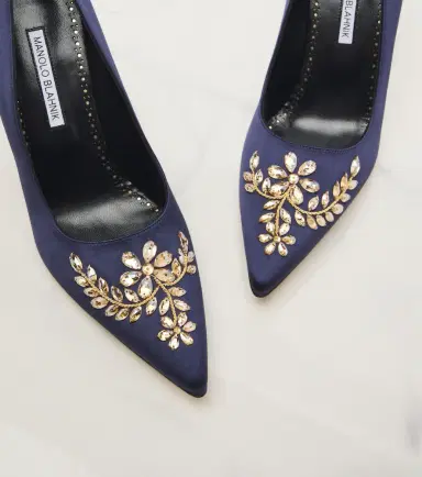 Manolo Blahnik Pasadis embellished satin pumps | Thumbnail 4 Manolo Blahnik Pasadis embellished satin pumps | Thumbnail 4