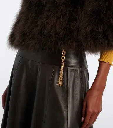 Yves Salomon Cropped feather jacket | Thumbnail 3 Yves Salomon Cropped feather jacket | Thumbnail 3