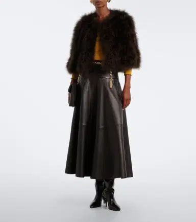 Yves Salomon Cropped feather jacket | Thumbnail 5 Yves Salomon Cropped feather jacket | Thumbnail 5
