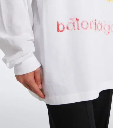 Balenciaga Logo cotton jersey T-shirt | Thumbnail 4 Balenciaga Logo cotton jersey T-shirt | Thumbnail 4