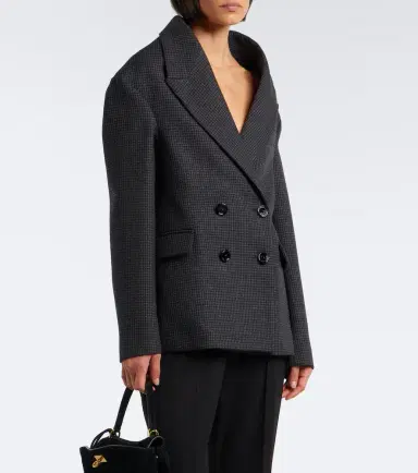 Balenciaga Houndstooth double-breasted wool jacket | Thumbnail 7 Balenciaga Houndstooth double-breasted wool jacket | Thumbnail 7