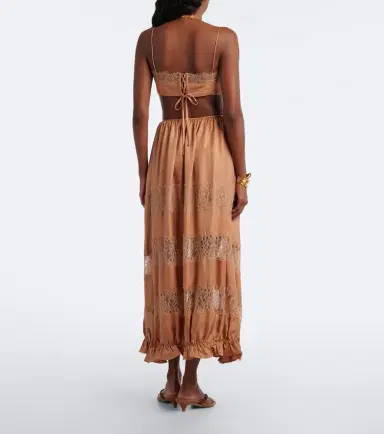 Ulla Johnson Chantal lace-trimmed silk maxi skirt | Thumbnail 5 Ulla Johnson Chantal lace-trimmed silk maxi skirt | Thumbnail 5