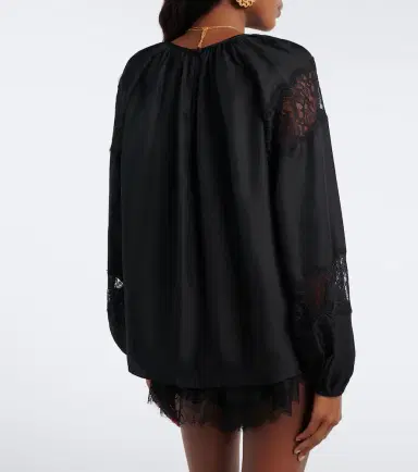 Ulla Johnson Georgina lace-trimmed silk shorts | Thumbnail 2 Ulla Johnson Georgina lace-trimmed silk shorts | Thumbnail 2