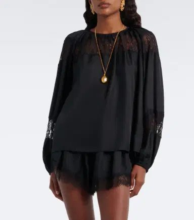 Ulla Johnson Georgina lace-trimmed silk shorts | Thumbnail 5 Ulla Johnson Georgina lace-trimmed silk shorts | Thumbnail 5