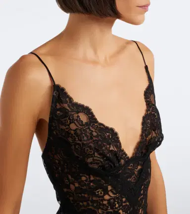 Rodarte Lace and silk satin minidress | Thumbnail 4 Rodarte Lace and silk satin minidress | Thumbnail 4