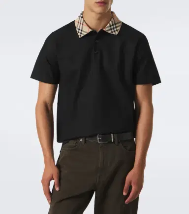 Burberry Check cotton piqué polo shirt | Thumbnail 4 Burberry Check cotton piqué polo shirt | Thumbnail 4
