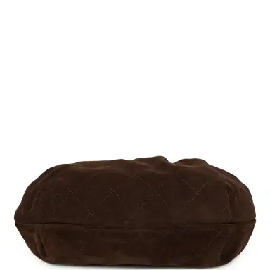 Chanel Chanel Large Pouch Dark Brown Suede Tortoiseshell Hardware | Thumbnail 6 Chanel Chanel Large Pouch Dark Brown Suede Tortoiseshell Hardware | Thumbnail 6