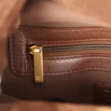 Chanel Chanel Large Pouch Dark Brown Suede Tortoiseshell Hardware | Thumbnail 9 Chanel Chanel Large Pouch Dark Brown Suede Tortoiseshell Hardware | Thumbnail 9