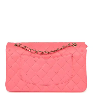 Chanel Chanel Medium "Hollywood Charms" Classic Double Flap Bag Coral Lambskin Gold Hardware | Thumbnail 4 Chanel Chanel Medium "Hollywood Charms" Classic Double Flap Bag Coral Lambskin Gold Hardware | Thumbnail 4