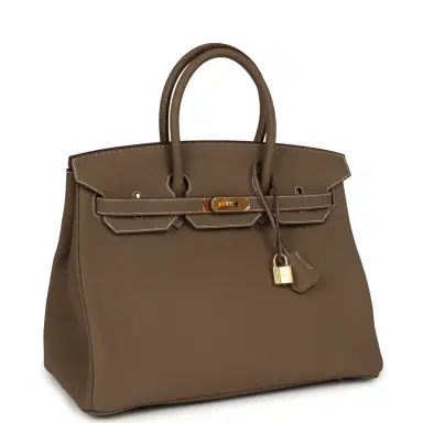 HERMÈS Hermes Birkin 35 Etoupe Togo Gold Hardware | Thumbnail 2 HERMÈS Hermes Birkin 35 Etoupe Togo Gold Hardware | Thumbnail 2