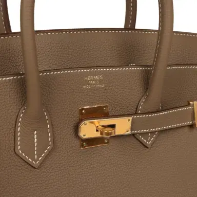 HERMÈS Hermes Birkin 35 Etoupe Togo Gold Hardware | Thumbnail 7 HERMÈS Hermes Birkin 35 Etoupe Togo Gold Hardware | Thumbnail 7