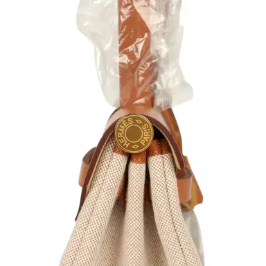 HERMÈS Hermes Herbag Zip PM 31 "Circuit 24" Naturel, Ecru-Gris Meyer Toile H Plume Canvas, Naturel Hunter Gold Hardware | Thumbnail 4 HERMÈS Hermes Herbag Zip PM 31 "Circuit 24" Naturel, Ecru-Gris Meyer Toile H Plume Canvas, Naturel Hunter Gold Hardware | Thumbnail 4