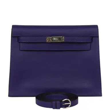 HERMÈS Hermes Kelly Danse Purple Evercolor Palladium Hardware | Thumbnail 1 HERMÈS Hermes Kelly Danse Purple Evercolor Palladium Hardware | Thumbnail 1