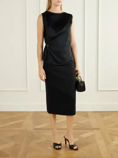 Lanvin Satin Wrap Top | Thumbnail 2 Lanvin Satin Wrap Top | Thumbnail 2