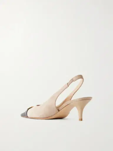 JW Anderson Buckled Leather-trimmed Suede Slingback Pumps | Thumbnail 3 JW Anderson Buckled Leather-trimmed Suede Slingback Pumps | Thumbnail 3