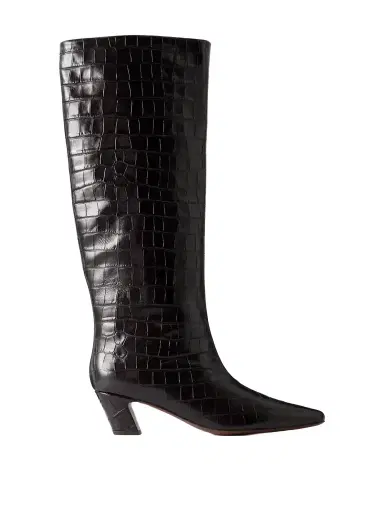 Loeffler Randall Marley Croc-effect Leather Knee Boots | Thumbnail 1 Loeffler Randall Marley Croc-effect Leather Knee Boots | Thumbnail 1