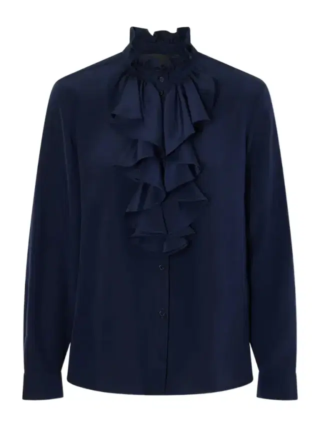 Lily Ruffled Silk-satin Blouse Lily Ruffled Silk-satin Blouse